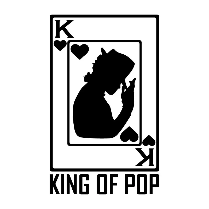 Michael Jackson Poker Sticker High Quality Car Window Decoration Personality PVC Waterproof Decal Black/White, 17cm*10cm