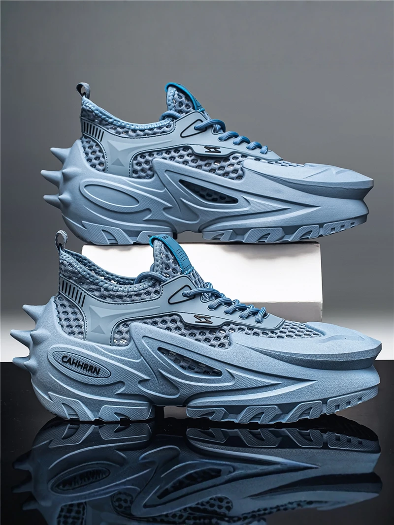 Men's Casual Running Shoes Breathable Mesh Thick Bottom Anti-slip Sports Socks Shoe Autumn 2026 New Style Student Sneakers