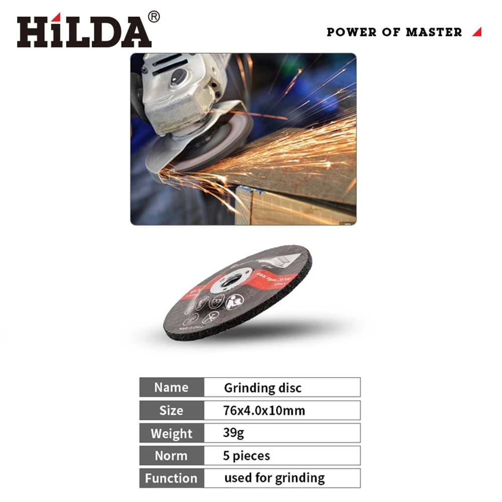 1/5 قطعة أقراص الطحن المقواة قطع طحن عجلة صلابة عالية 76 مللي متر مقاومة للاهتراء المحمولة زاوية طاحونة الملحقات #5