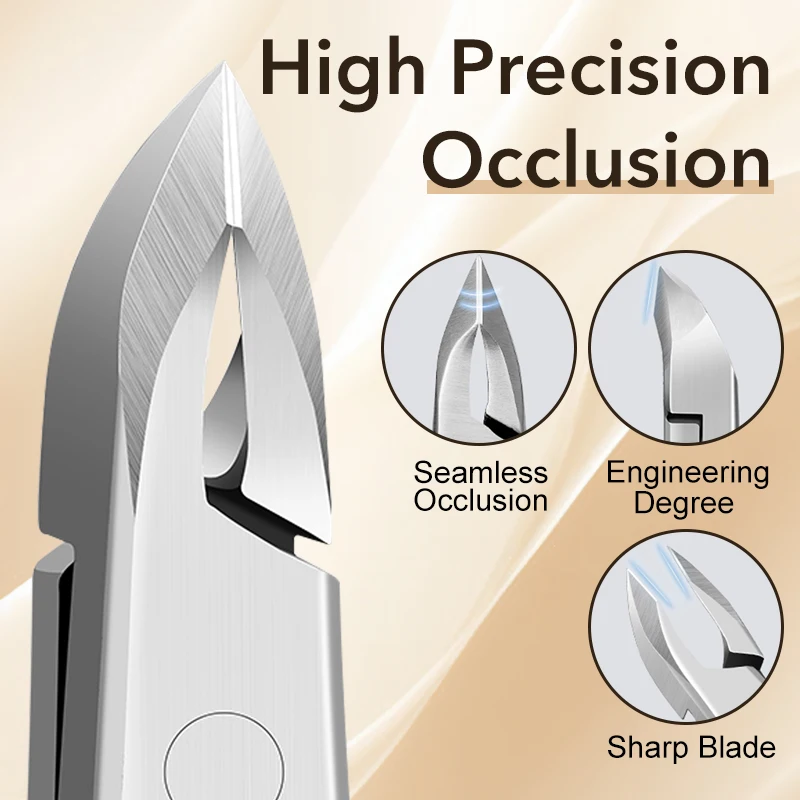 1 個キューティクルニッパーネイルキューティクルカッターステンレス鋼キューティクルトリマー鋭い刃のキューティクルクリッパーマニキュアツール付き