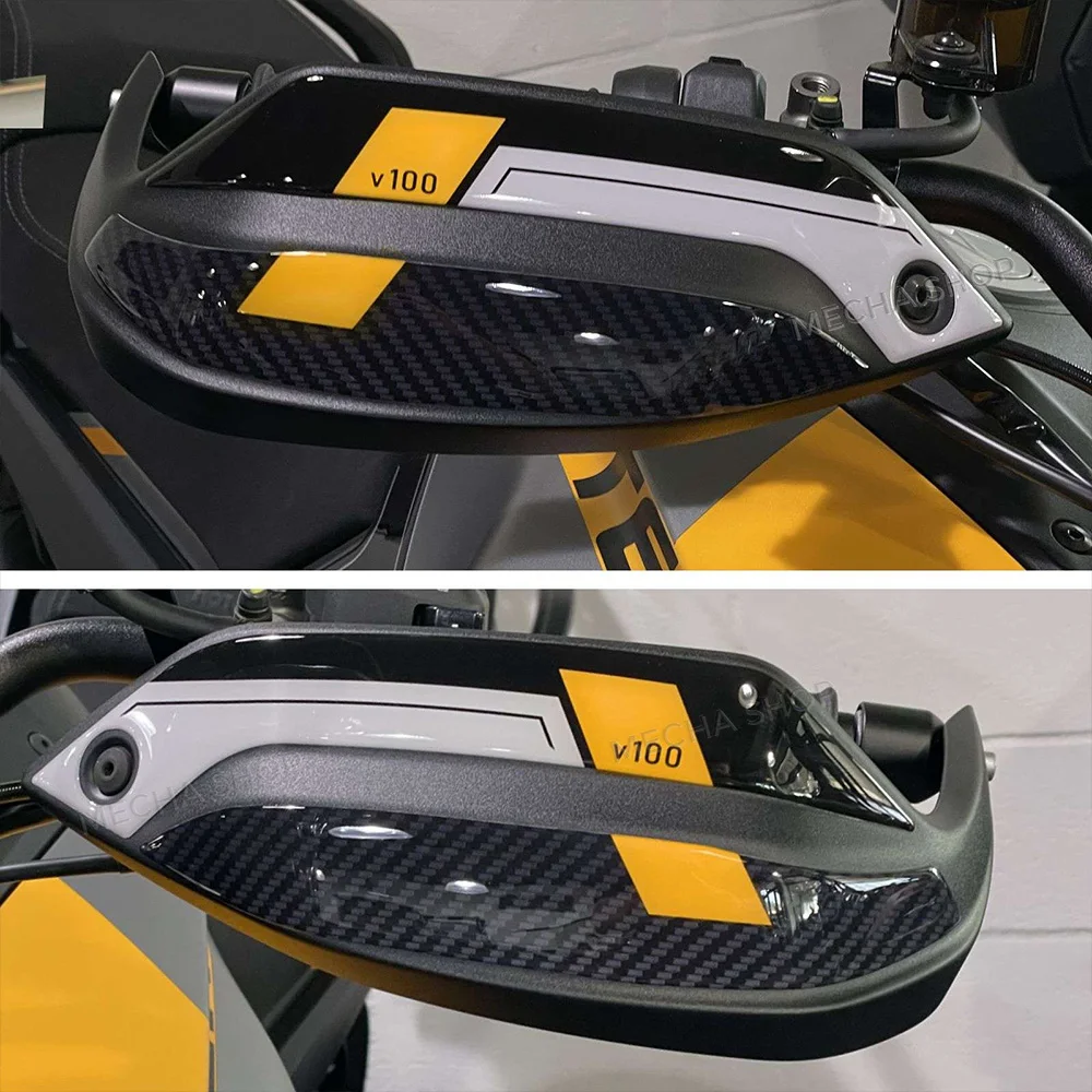 Motorcycle Hand Guard Accessories For Moto Guzzi Stelvio 2024- 3D Resin Sticker Protector V100 Decal