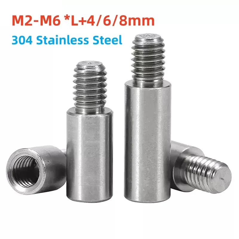 M2 M2.5 M3 M4 M5 M6 304 Stainless Steel Threaded Pillar Male to Female Round Screw PCB Standoff Spacer Single Head Column