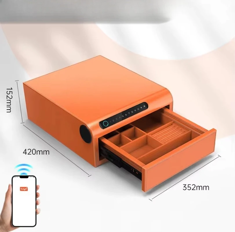 Smart Bedroom Modern Smart Leather Drawer Safe