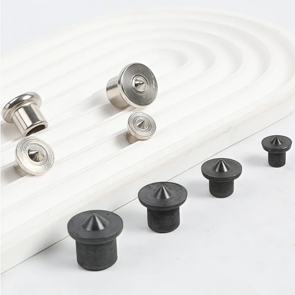 Precision Metal Dowel Center Set Conical Design Silver/Black Center Point Pin Set Round Pin Dowel Locator Set Woodworking Use