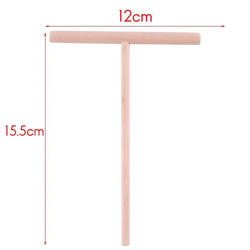 AB11-4X Practial T Shape Crepe Maker Pancake Batter Wooden Spreader Stick Home Kitchen Tool Kit DIY Use 1Pc