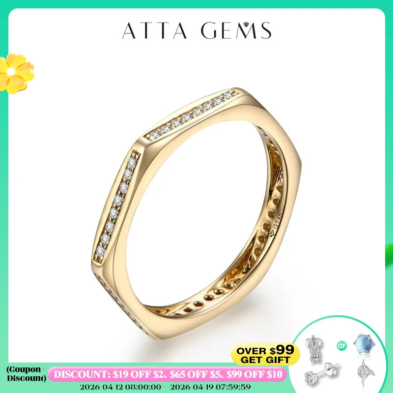 

ATTAGEMS New D Color 1.0mm Nut Moissanite Ring for Women Men 925 Sterling Silver White Gold Engagement Wedding Band Fine Jewelry