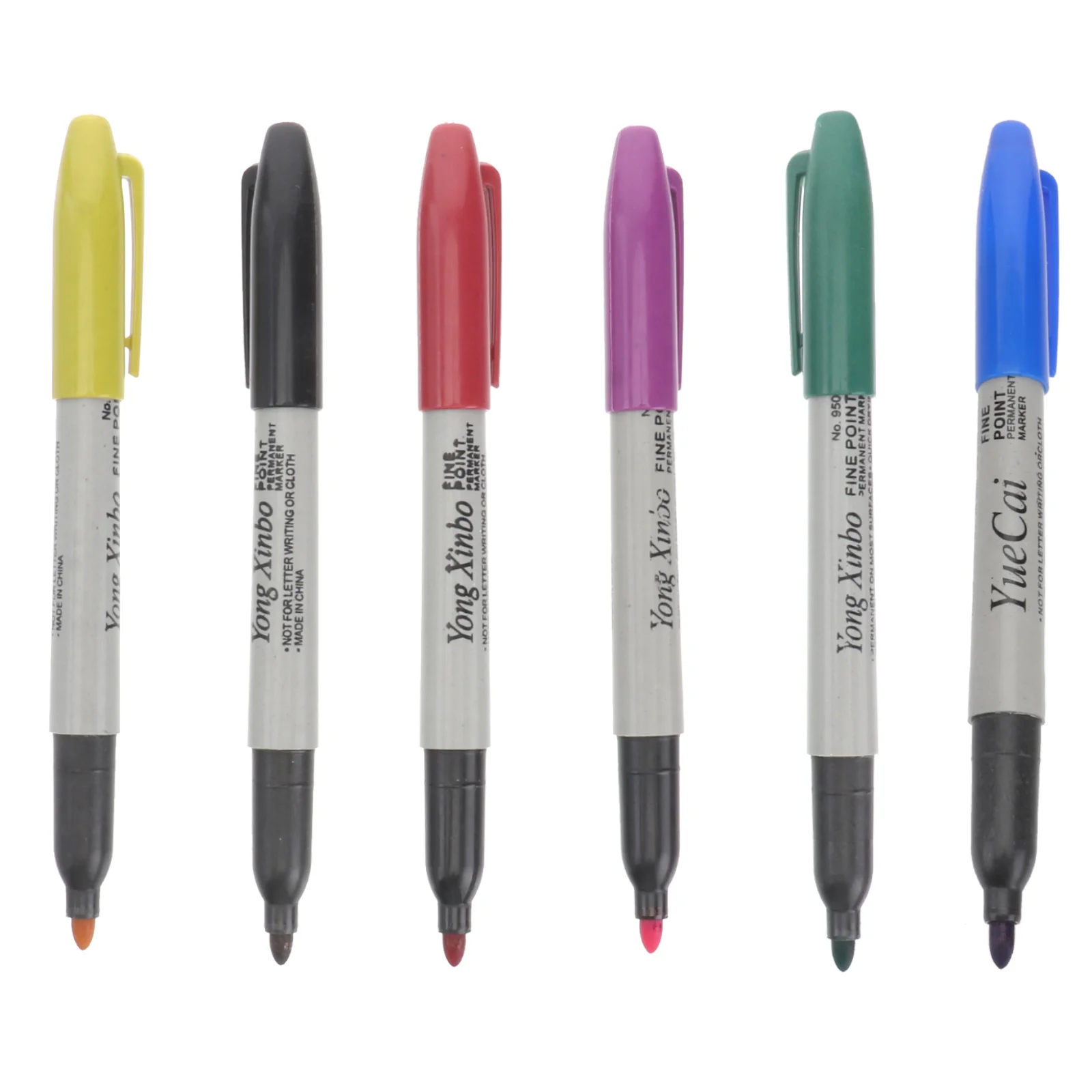 

6Pcs Colorful Drawing Pen Set Non Smearing Bright Color Markers for Tattoo Piercing Office Supplies