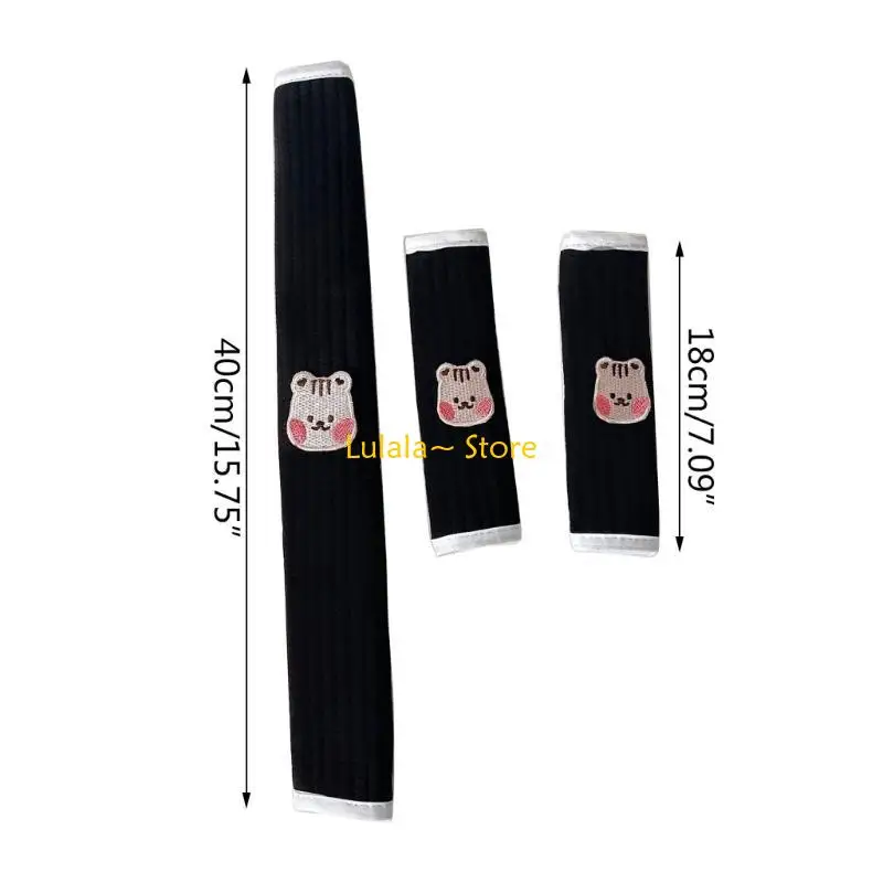 Y4QA 3pcs Soft & Safe Stroller Handlebar Front Armrest Protective Cover Belt Cushion