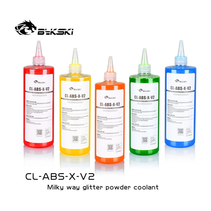 

Bykski CL-ABS-X-V2 500ml Glitter Water Cooling Liquid for Computer Radiator Multi-color Opaque Anti-corrosion Thermal Fluid