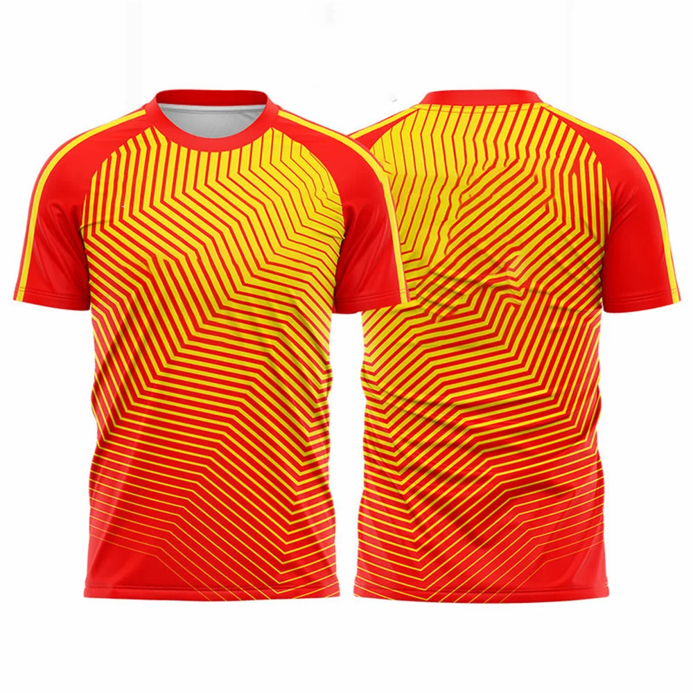 Fashion Gradient Harajuku Men's T Shirt Badminton Table Tennis Training Clothing Summer Quick Dry Short Sleeve Casual Sports Top