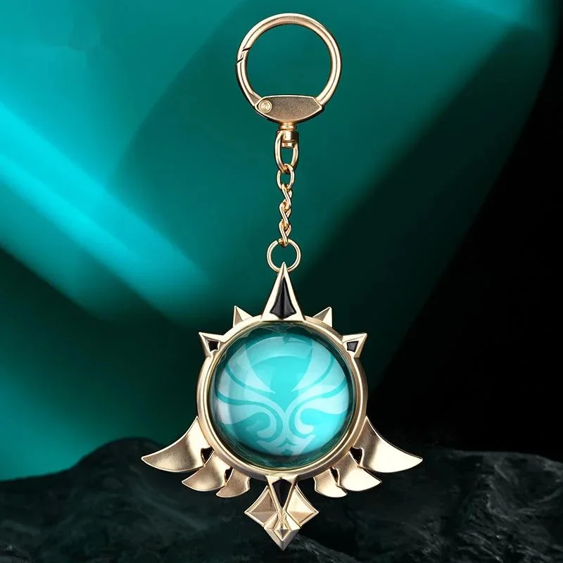 Element Vision Pendant Cosplay Keychain Genshin Style Thunder Series Backpack Decoration Anime Accessory Gift For Fans Collector