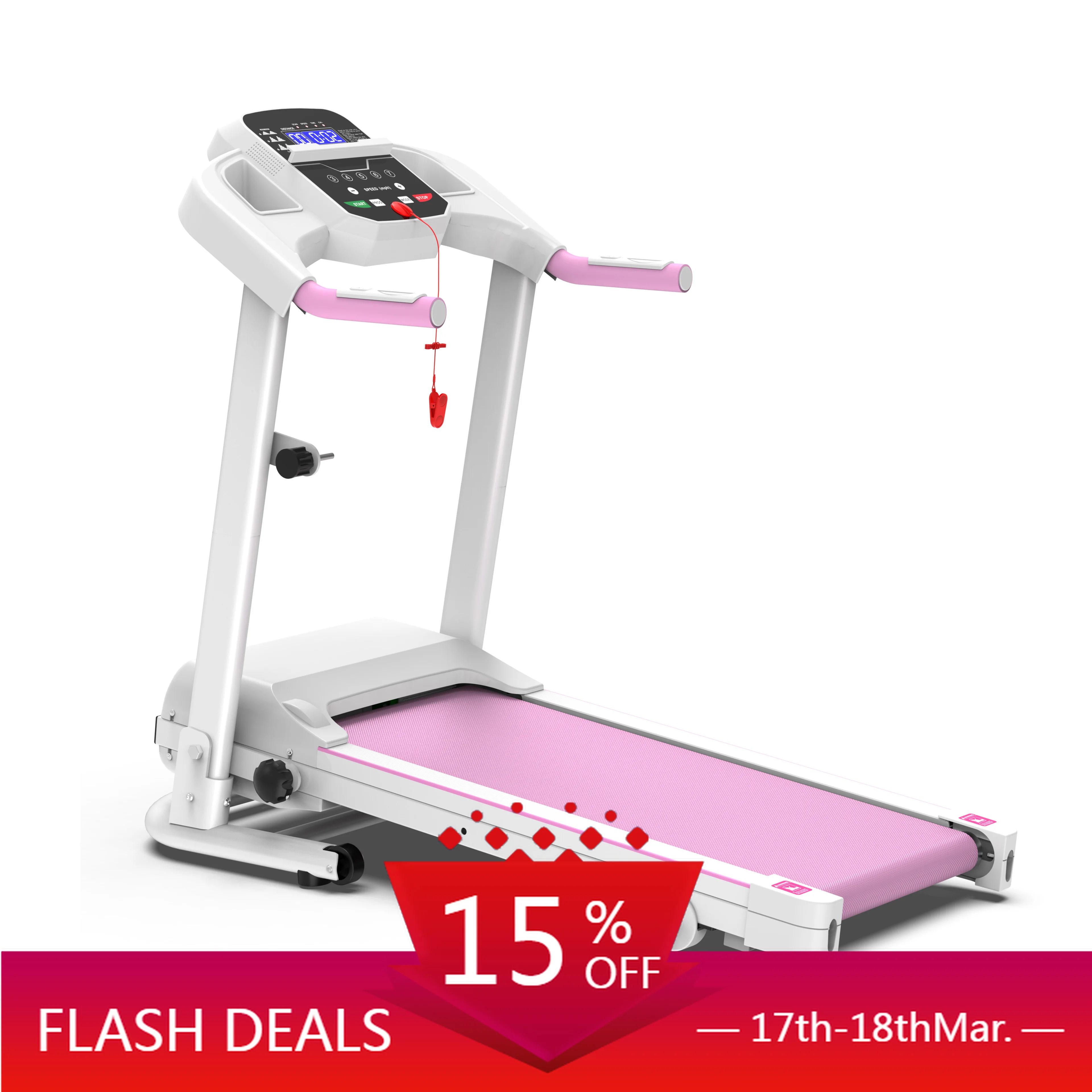 STLF 2025 US Home Indoor Body Building Gym Cinta de correr eléctrica plegable 2.5HP Motor LED LCD Sensor inalámbrico portátil para ejercicio