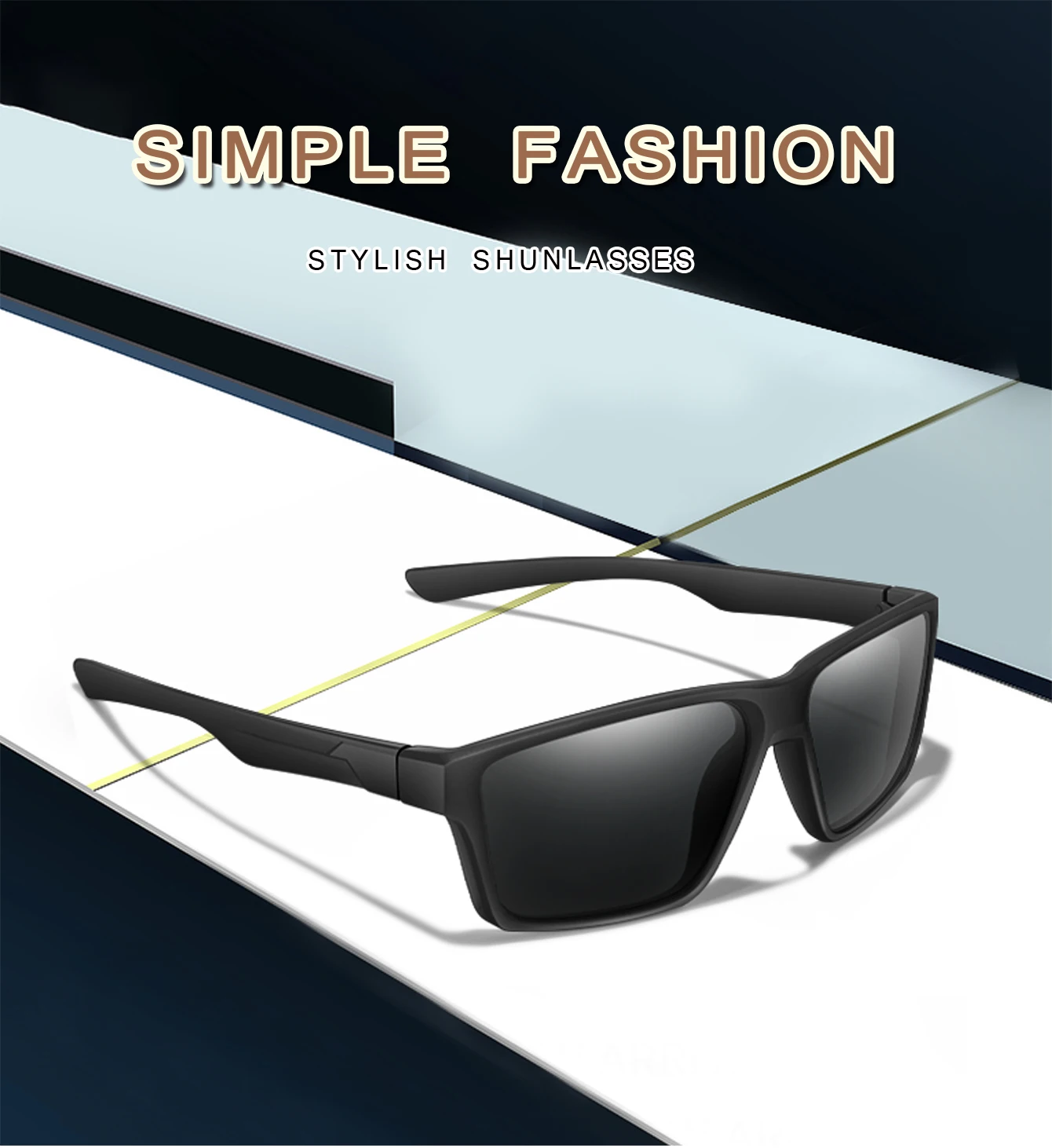 Polarisierte quadratische Sonnenbrille mit bunten Gläsern als Radfahren, Fahren, Wandern und Laufen, UV400-Brille für Männer, Frauen, Mädchen, Jungen, Festival – Detail 1