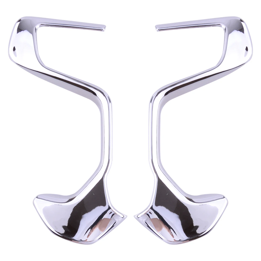 

2pcs/Set Car Interior Steering Wheel Cover Trim Fit for Chevrolet Silverado GMC Sierra Silver Plastic 2018 2017 2016 2015 2014