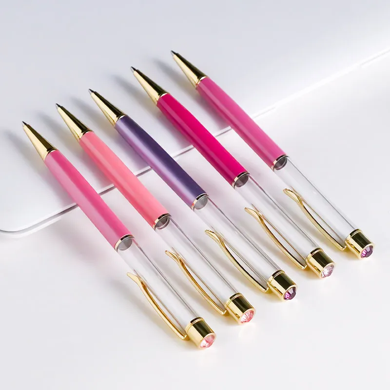 50Pcs/ Lot DIY Ballpoint Pens Metal Accessories for Glitter Stationery Fancy Gifts for Teacher Graduation Supplies Custom Logo