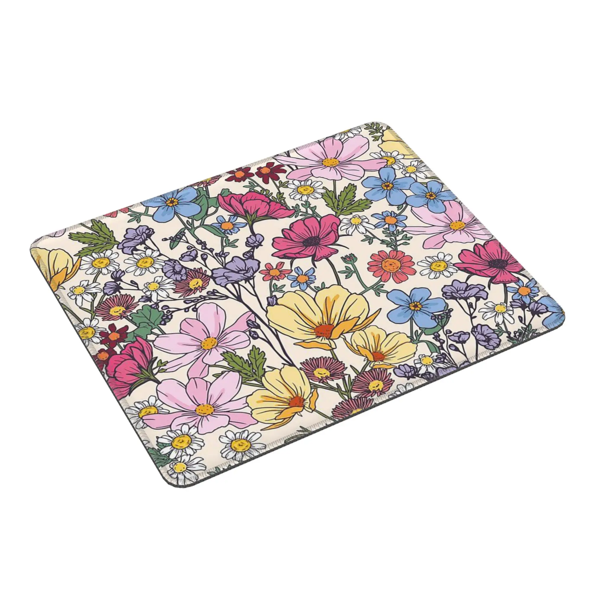 Retro Spring Floral Pattern Mouse Pad Computer Keyboard Mouse Mat Gamer PC Laptop Desk Mat Office Table Mats