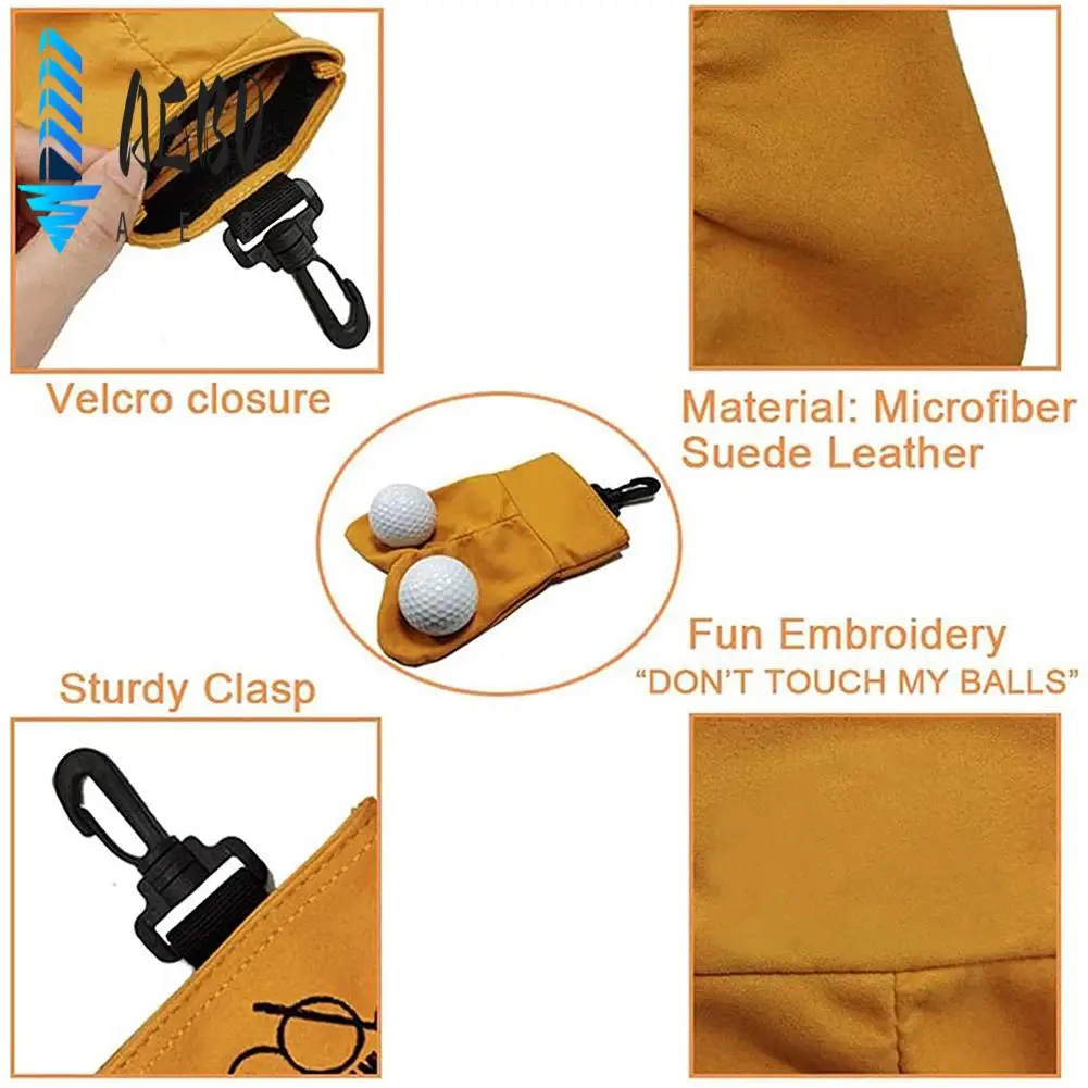 

AEB0-сумка для хранения мячей для гольфа, портативная сумка-держатель для мячей для гольфа, сумка для гольфа Dont Touch My Ball с забавной застежкой Snap Prank