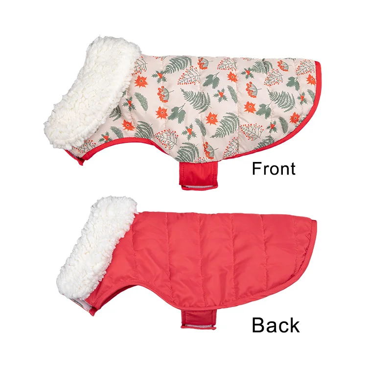 Wholesale Customized Double Sided Coat Dog Pet Clothes Christmas