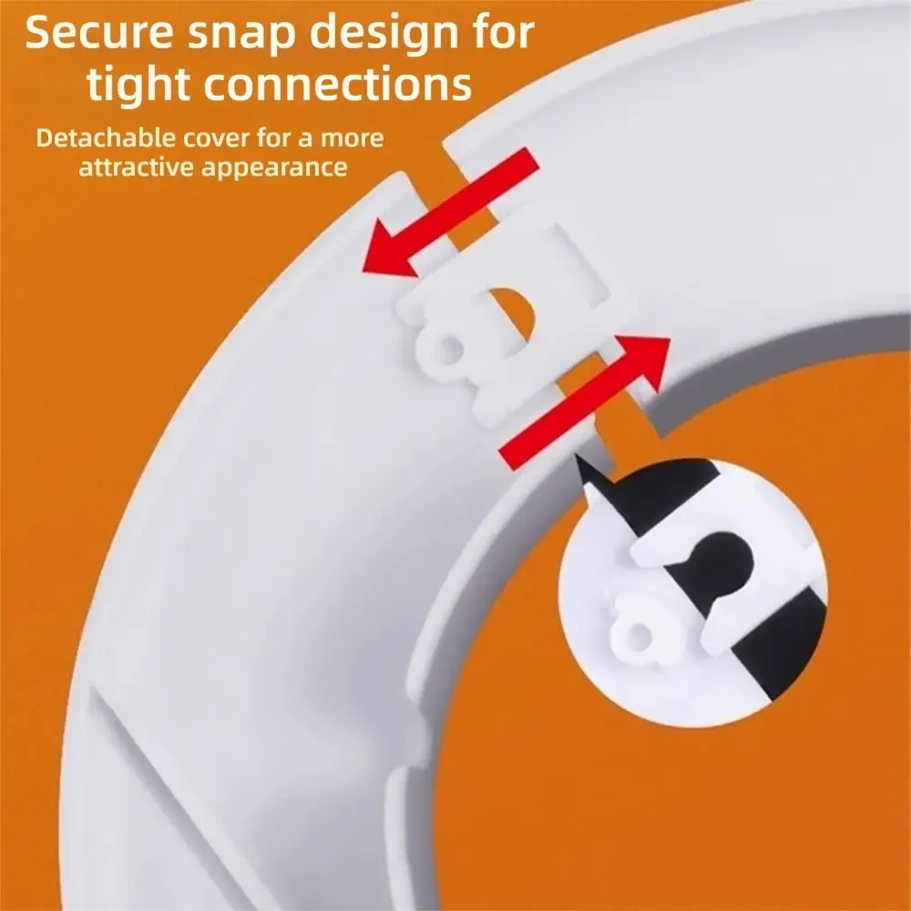 Splittable Wall Hole Decorative Cover White Round Water Pipes Hole Cover Self-adhesive Hole Decor