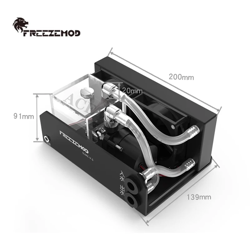 مجموعة وحدة تبريد المياه الصناعية من FREEZEMOD، خزان موسع سريع الفصل، رفع 4 متر/600 لتر/ساعة DC12V/24 فولت SLMZ-V-S