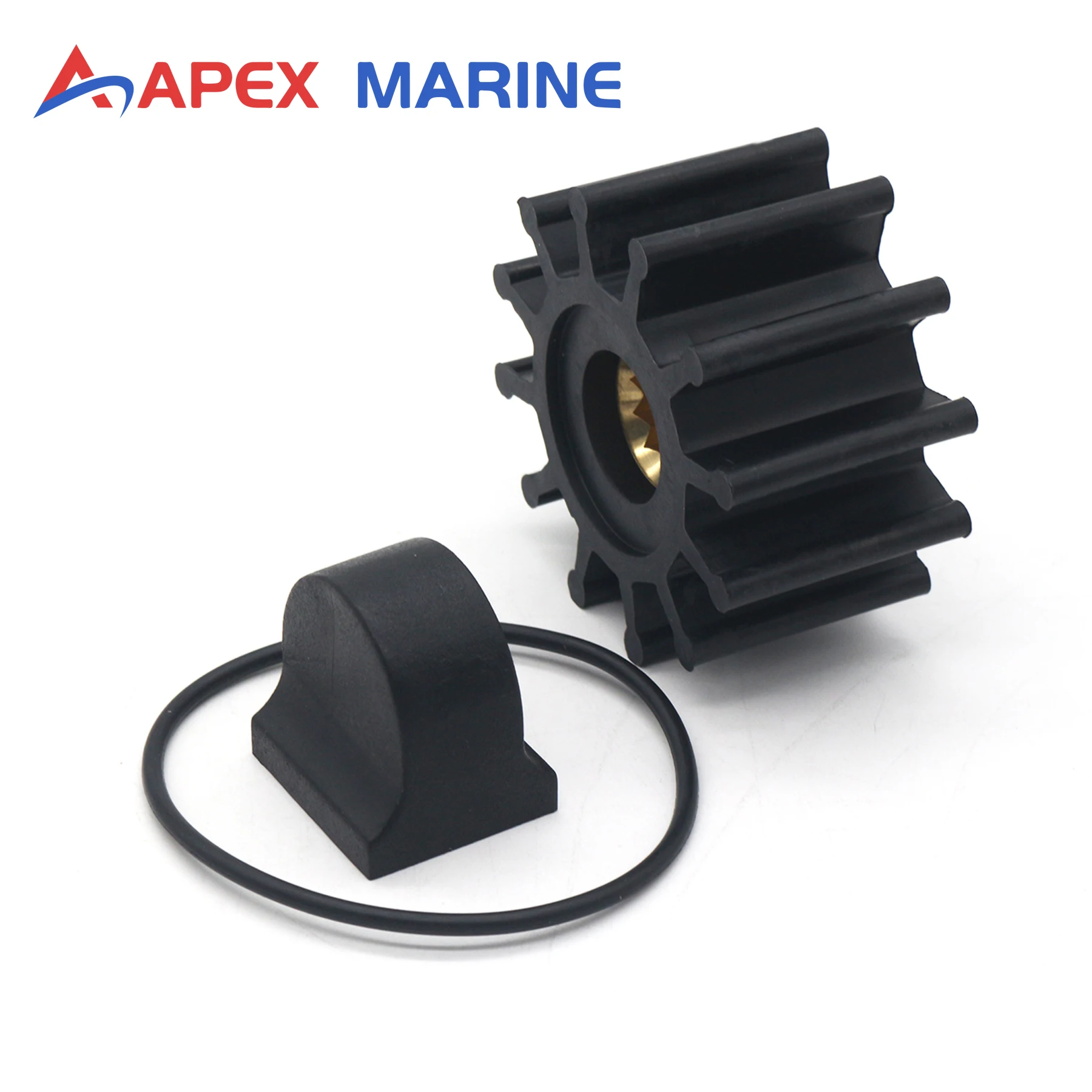 

Flexible Impeller Kit W/ Stop Lug for Volvo Penta Marine Engine Raw Sea Water Pumps 21214595 21214596 21214601 3857794 841640
