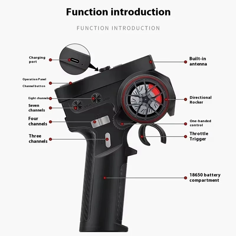 CT-6B 8CH Transmitter Remote Control 2.4Ghz RC Transmitter With F-08A 8 Channel PWM Receiver Gyro For RC Car Boat Tank