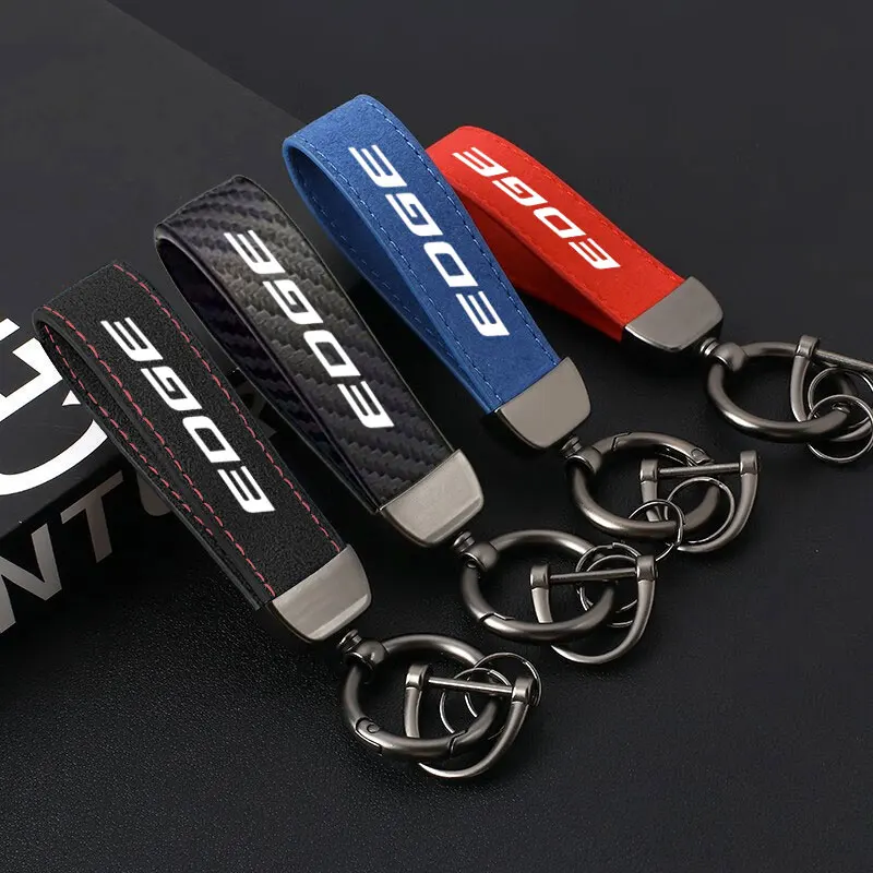 

Suede Car Keychain Ring Universal Vintage Leather Zinc Alloy Key Chain Keys Holder Luxury Keyring For Ford Edge Car Accessories