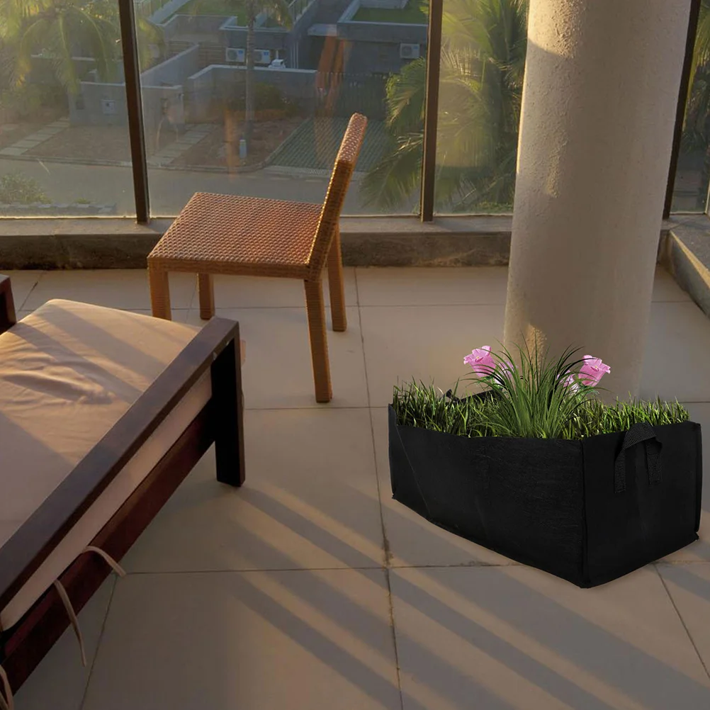 3 Pcs Garden Sack Eco-friendly Beauty Planting Bag Storage Pouch Flowerpot Container Black Bags