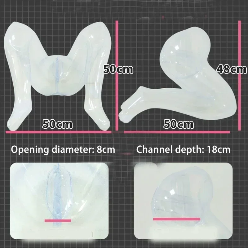 2024 New Inflatable Sexy Doll Transparent Mens Matububr Doll Penis Extender Train Delay Ejaculation Penetration Pocket Pussy 18+