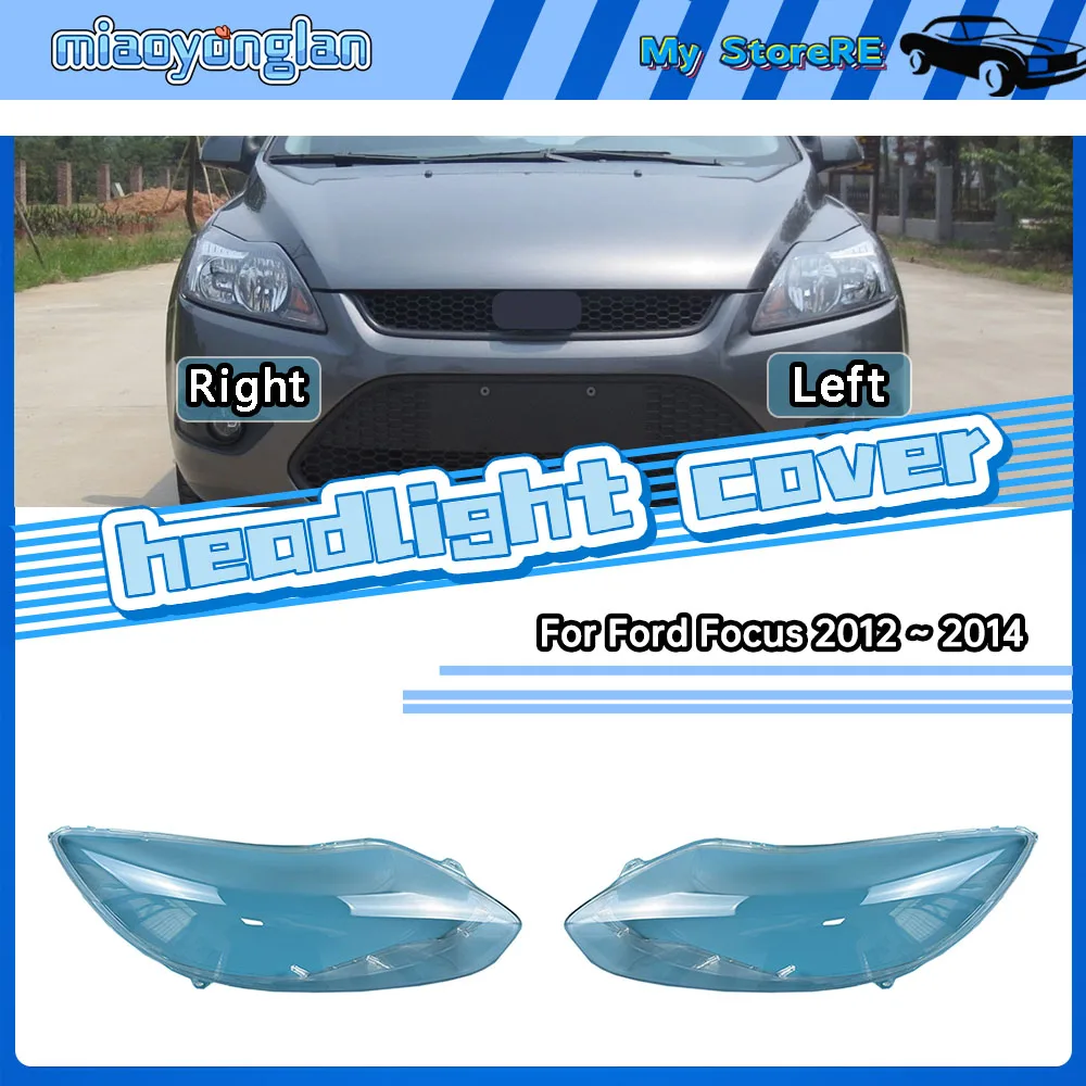 

For Ford Focus 2012 2013 2014 Headlight Cover Transparent Headlamp Lamp Shell Lens Replace Original Lampshade Plexiglass