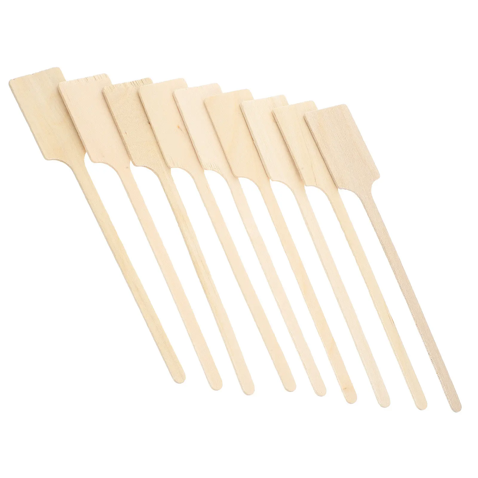 

100Pcs Natural Wood Coffee Stirrer Disposable Stirring Paddle for Espresso Latte Cappuccino Smoothie Cocktail Swizzle Home