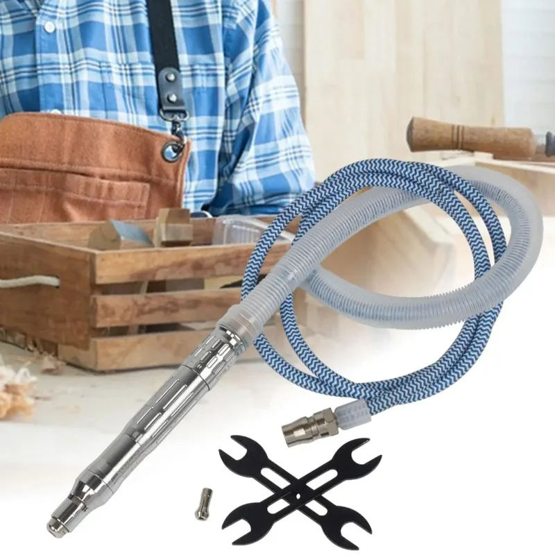 A set of air grinding pens, polishing straight grinding machines,engraving pens,carving machines,and grinding heads are provided
