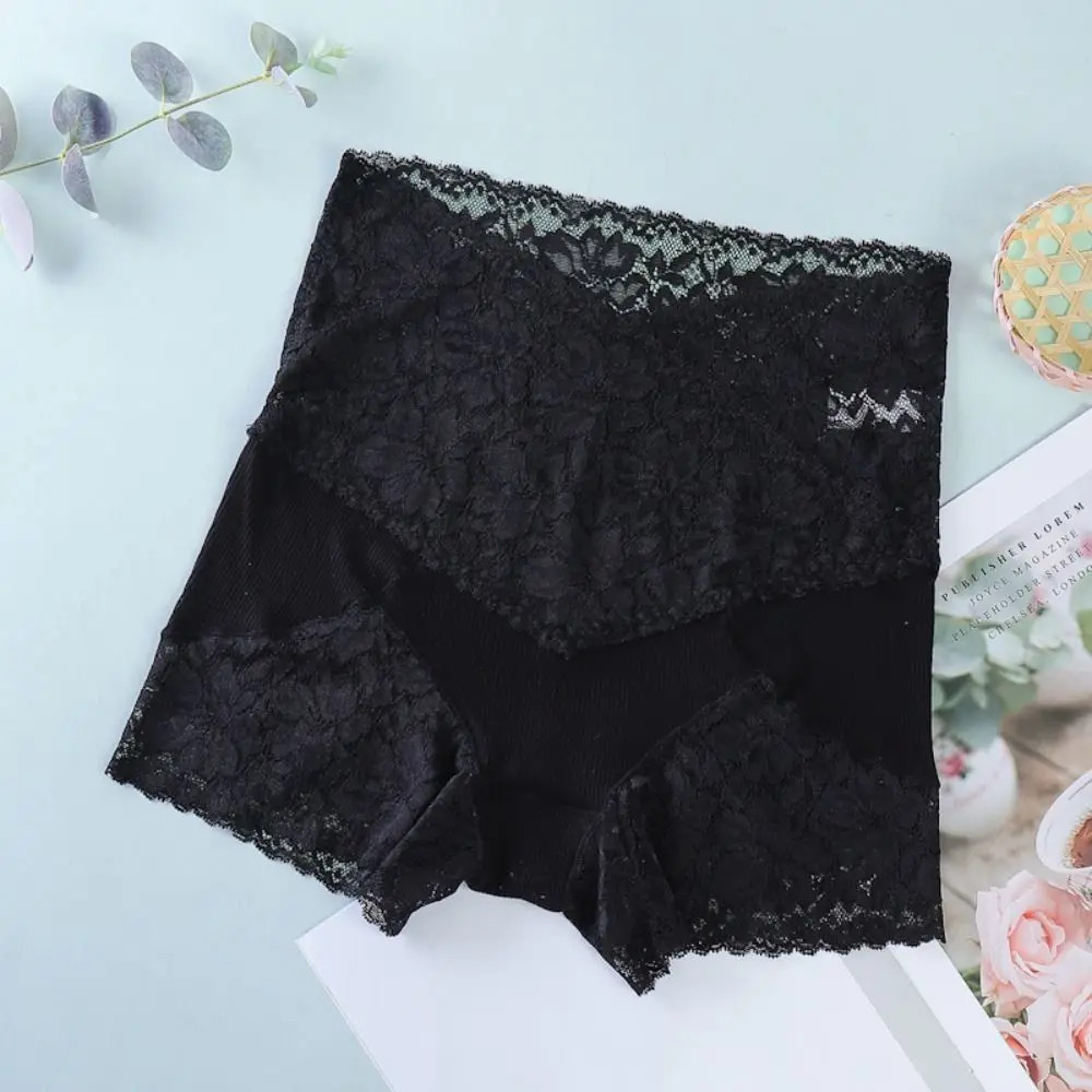 

Transparent Lace Safety Pants Mesh Flower High Waist Seamless Shorts Underwear Tummy Control Ladies Leggings Shorts Women Girls