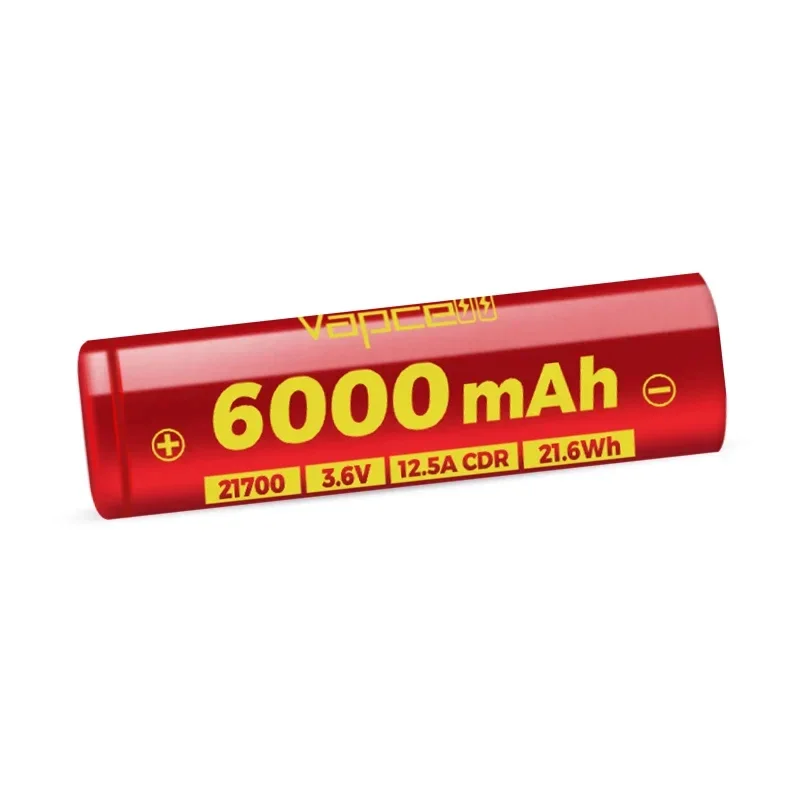 1-12pcs Original Grade A Vapcell F60 21700 Battery 6000mah 12.5A Rechargeable Batteries 21700 Cell Real Rating Large Capacity