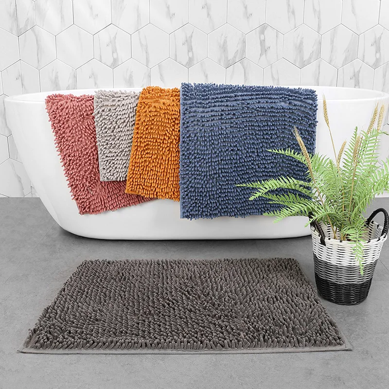 Solid Color Chenille Plush Pet Mat, Cat and Dog Coop, Pet Sleep Mat, Animal Seat Cushion, Bathroom Soft Plush Absorbent Carpet