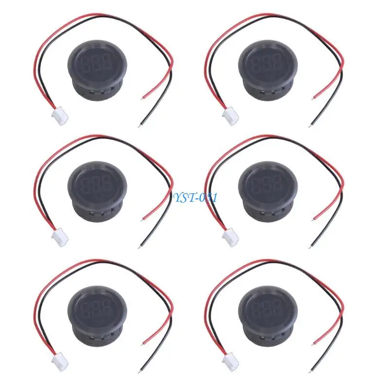 

E15A Motorcycle LED Voltmeter DC4-100V For Clear Display Precise Measurements