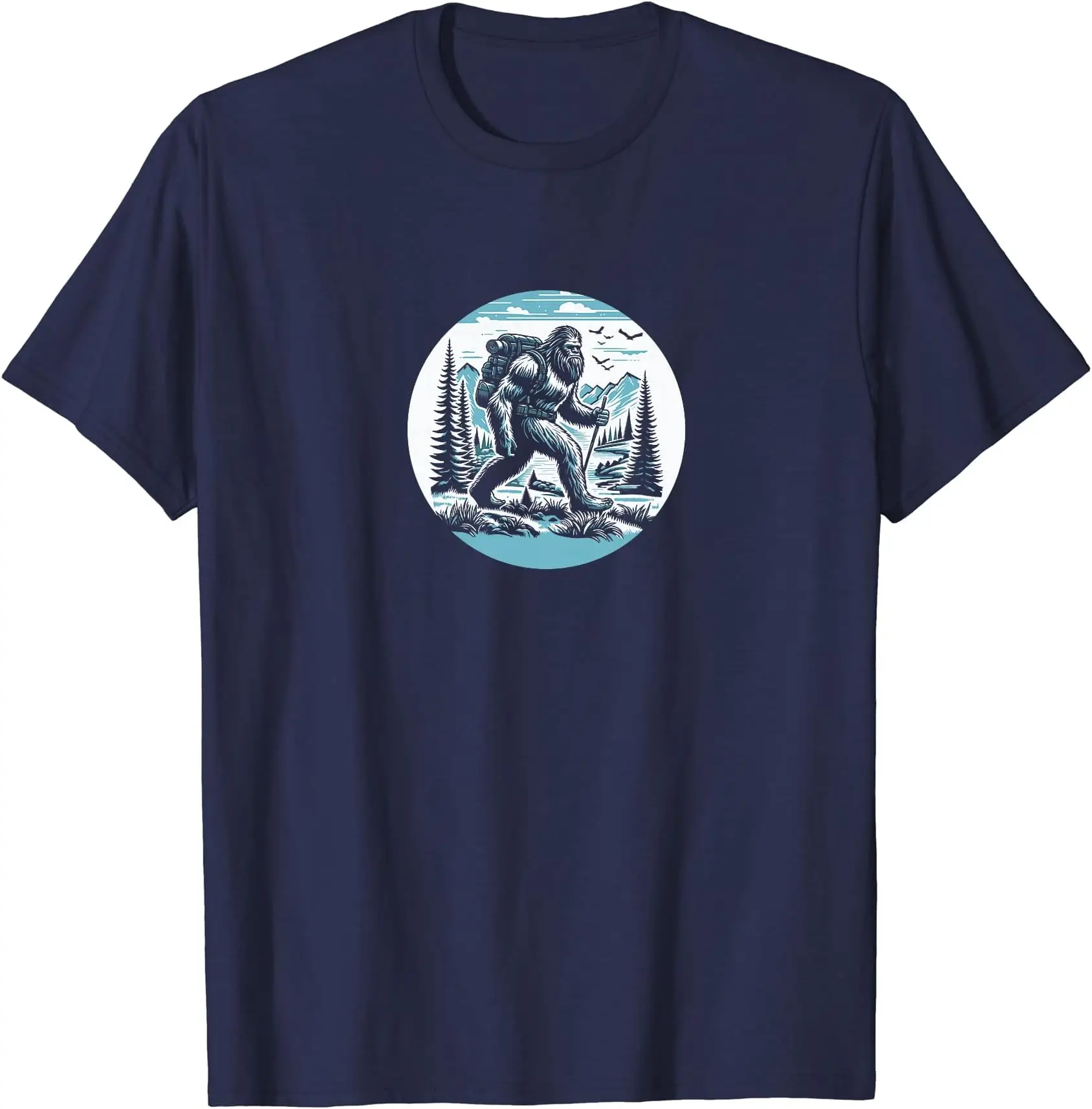 

Hiking Bigfoot Sasquatch Backpacker T-Shirt Unisex T-shirts for Men Women Summer Tees Cotton Luxury brand vintage oversized