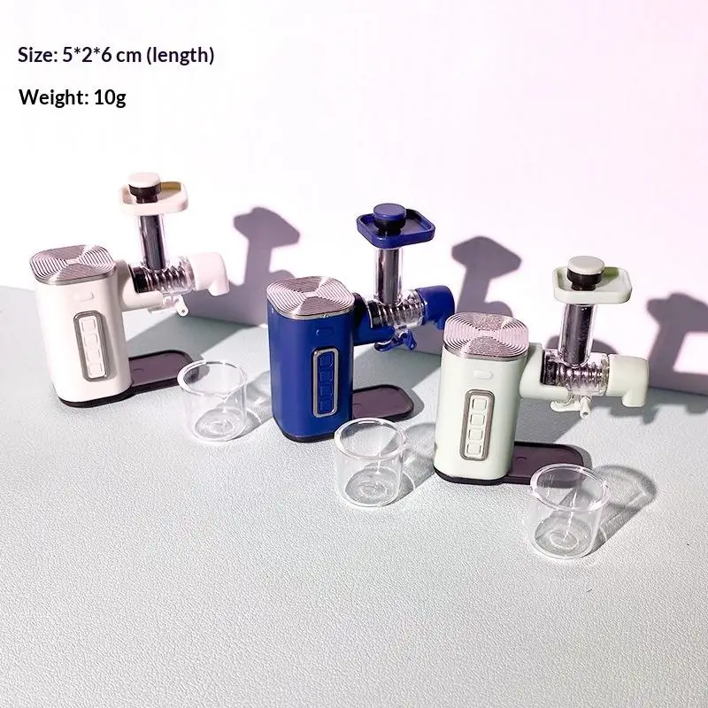 1 Set Mini Food Play Fruit Juicer Machine 1:12 Scale Dollhouse Miniature Juicer Blender Simulation Model Scene Decoration