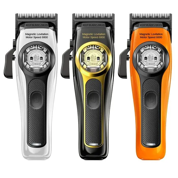 Kemei Professional Hair Clipper Magnetic Levitation Motor 8800 Rpm Charging Base Hair Clipper Men's Hair Clipper KM-2373