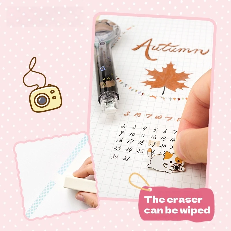 1/4pcs Cat Claw Glue Tape Pen Type Transparant Kitties Paw Dots Double Sided Tape Adhesive Glue DIY Journal School Office A3171