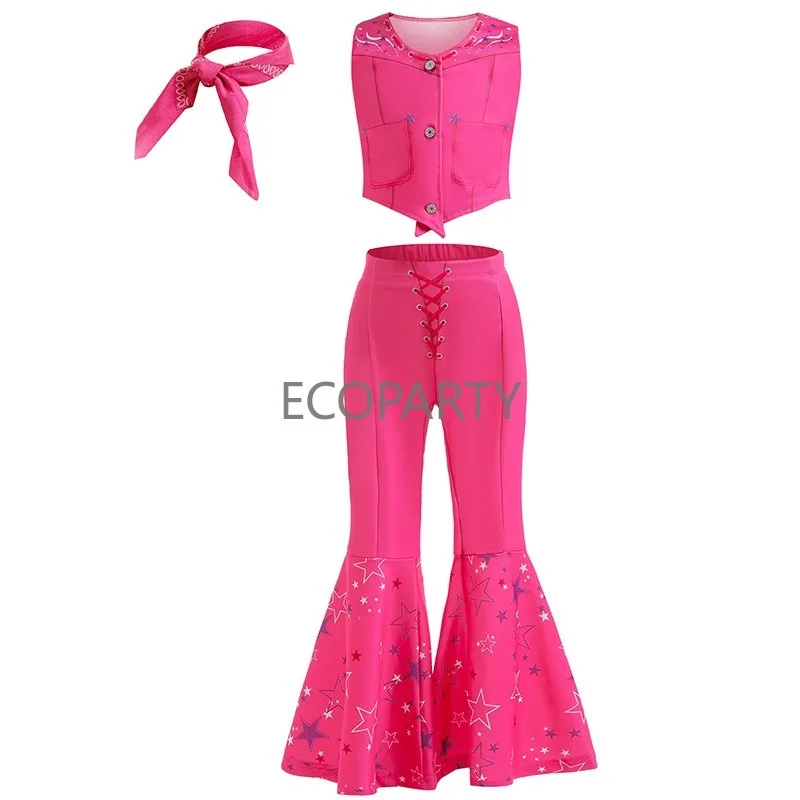 

2023 Popular Cosplay with The Same Two-piece Children's Sleeveless Set Birthday Party Dress Printed Performance Dress for Girls