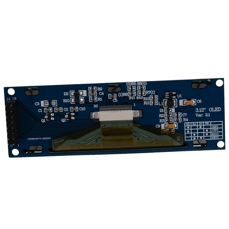 Pantalla OLED de 3,12 pulgadas, 256x64, 25664 puntos, módulo LCD gráfico, pantalla LCM, controlador SSD1322, compatible con SPI
