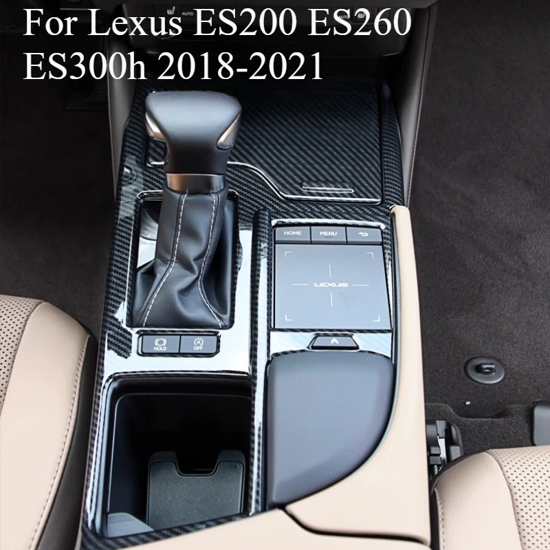 

For Lexus ES200 ES260 ES300h 2018-2021 Carbon Fiber Center Console Control Panel Frame Trim Shift Cover Overlay