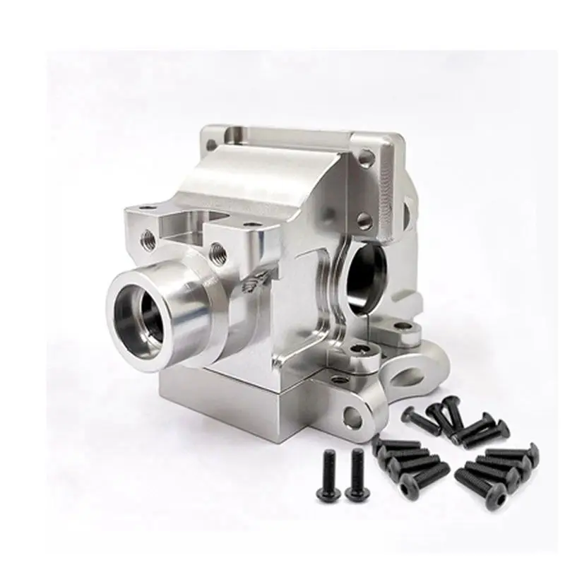 YSUN-For HSP 94122 94155 94166 94177 94188 1/10 RC Car Metal Gear Box Wave Box, Parts Modified And Upgraded Accessories ,Silver