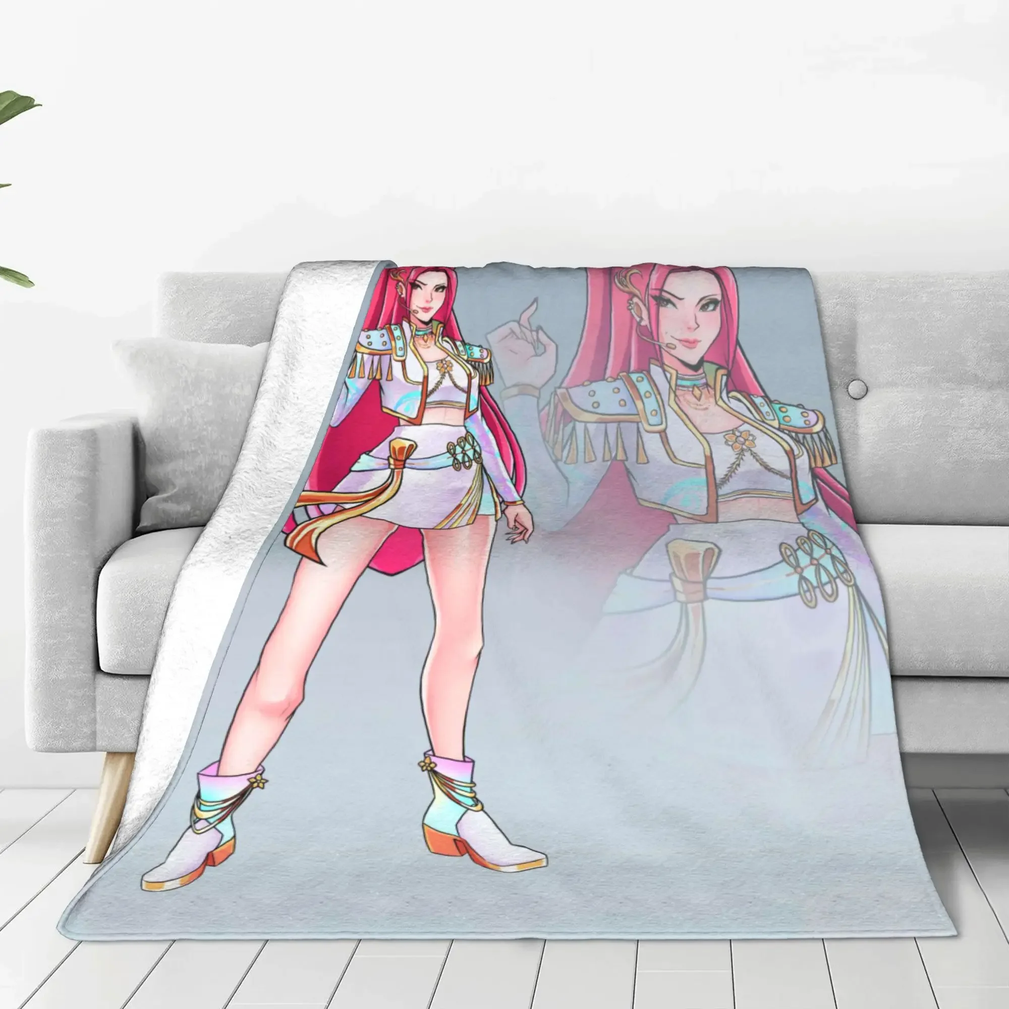 

Фланелевое одеяло Kpop Demon Hunters Mira, ультра мягкое для студентов, уличное покрывало, чехол для дивана