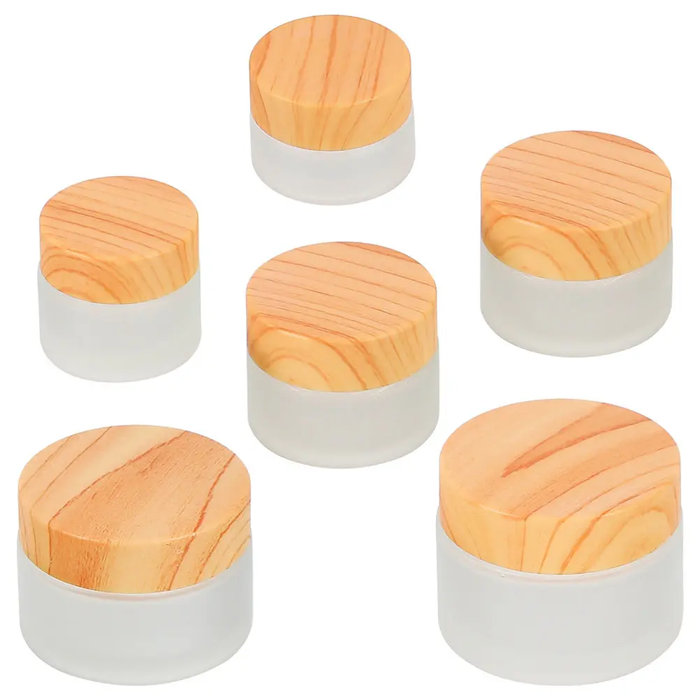 

Набор из 6 маленьких герметичных портативных стеклянных баночек для косметики: для крема для лица, бальзама для тела, многофункциональные емкости для хранения