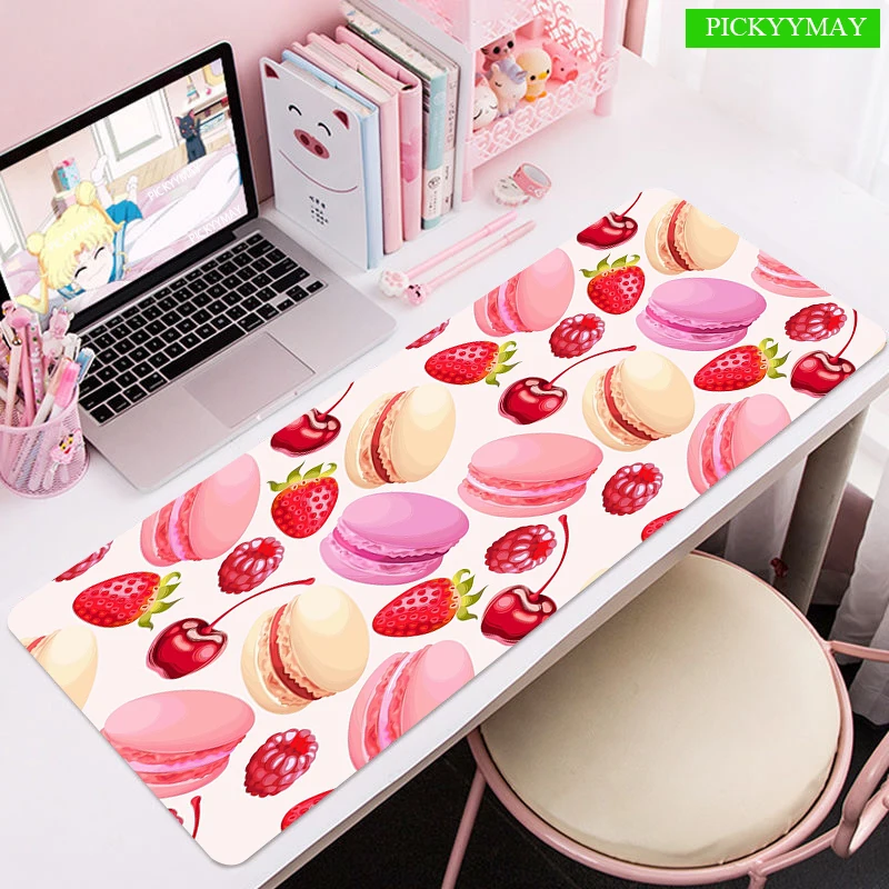 Office Computer Mouse Pad Cute Fruit Large Mouse Mat Big Desk Mat Non-Slip Rubber Base Mousepad For Laptop PC Game Waterproof