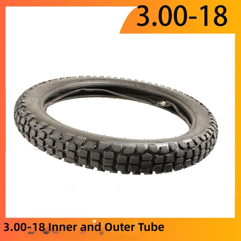 3.00 -18 Electric Vehicle Tire 18 Inch Tubeless Tire For Bike 4 Ply Heavy Duty 1 Tire + 1 Inner Tube