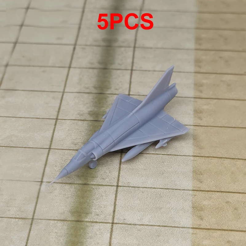 5 Stuks 1/700 350 Mirage Iii Delta Vleugel Gevechtsvliegtuig Model Lengte 1.1/2.3Cm Ongekleurd Klein Interceptor Vliegtuig Speelgoed Voor Kinderen