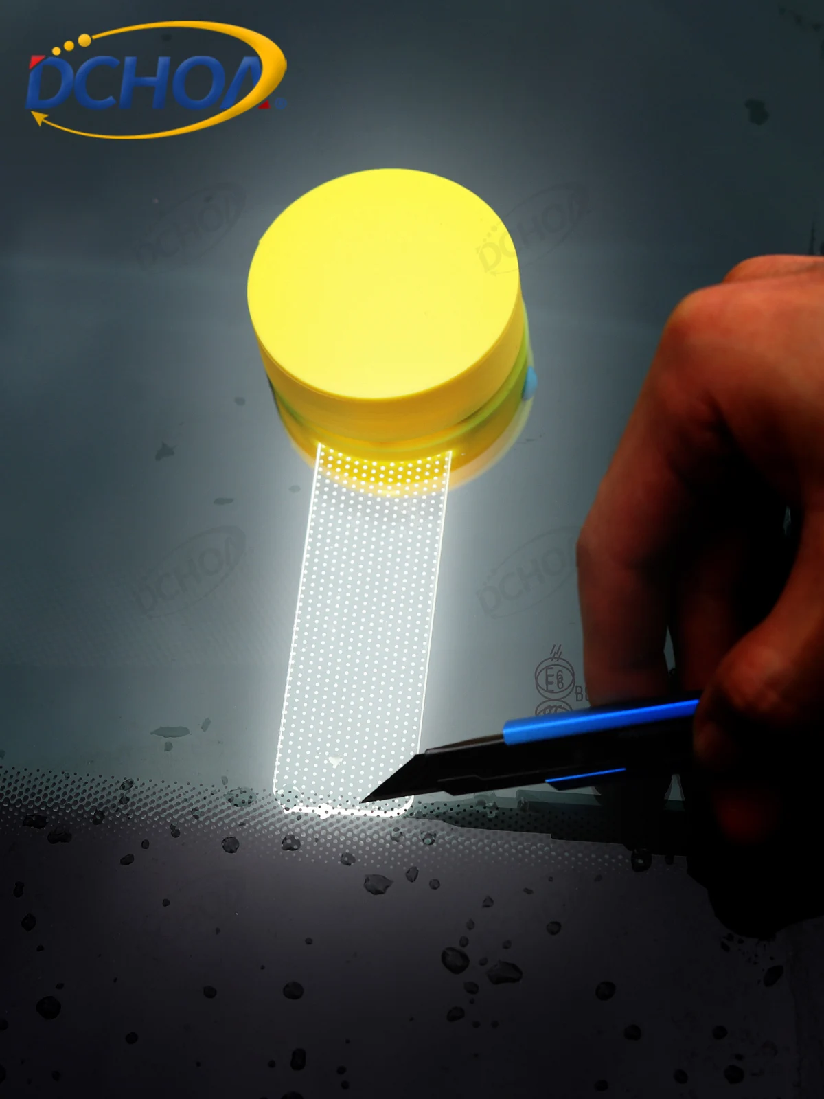 Lumière de coupe pour film de fenêtre de voiture, ensemble d'outils d'éclairage de précision, teinte de voiture, Application de lumière de coupe de bord